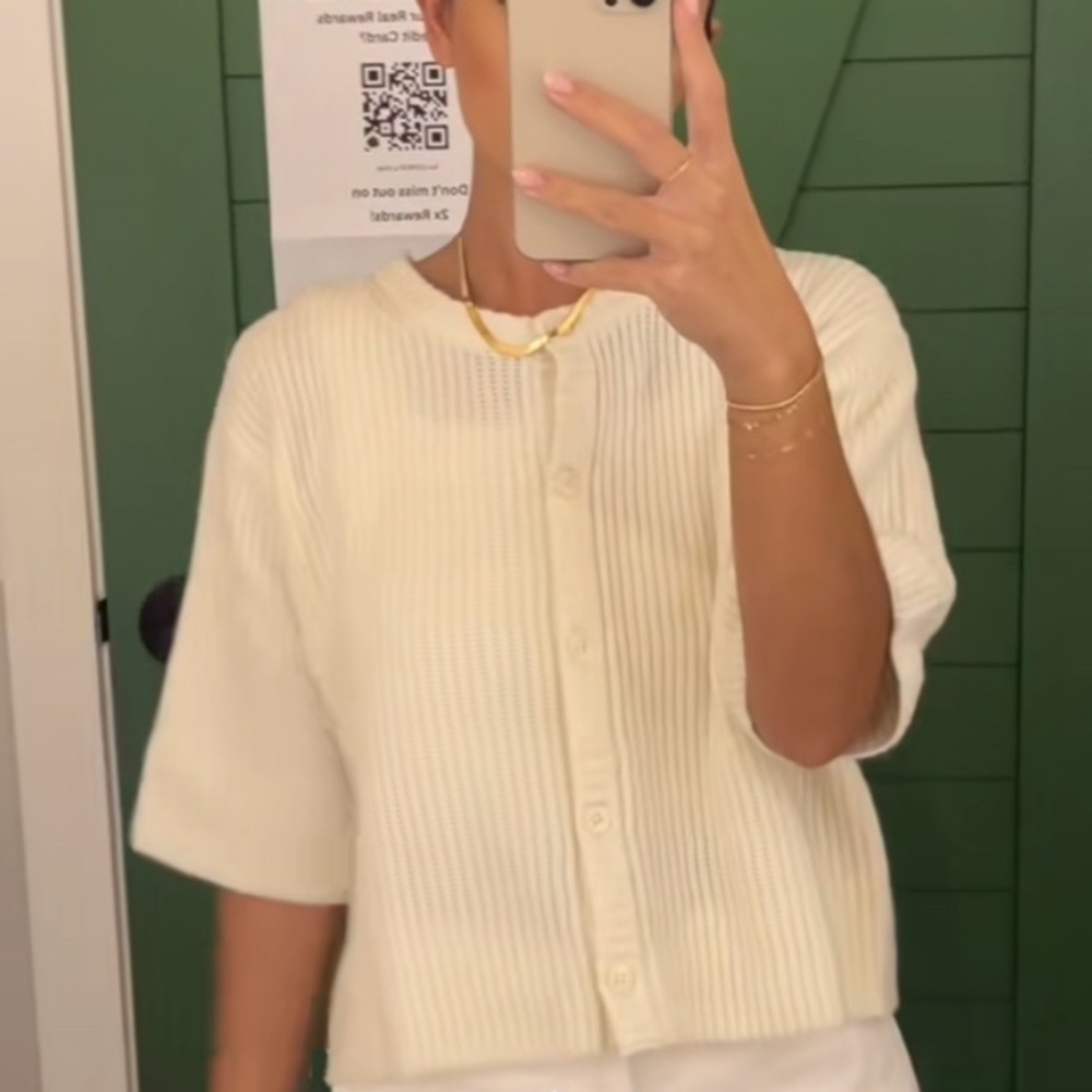 aerie short sleeve cardigan